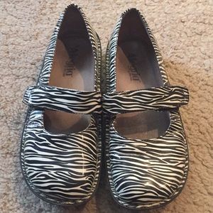 Zebra Print Alegria shoes